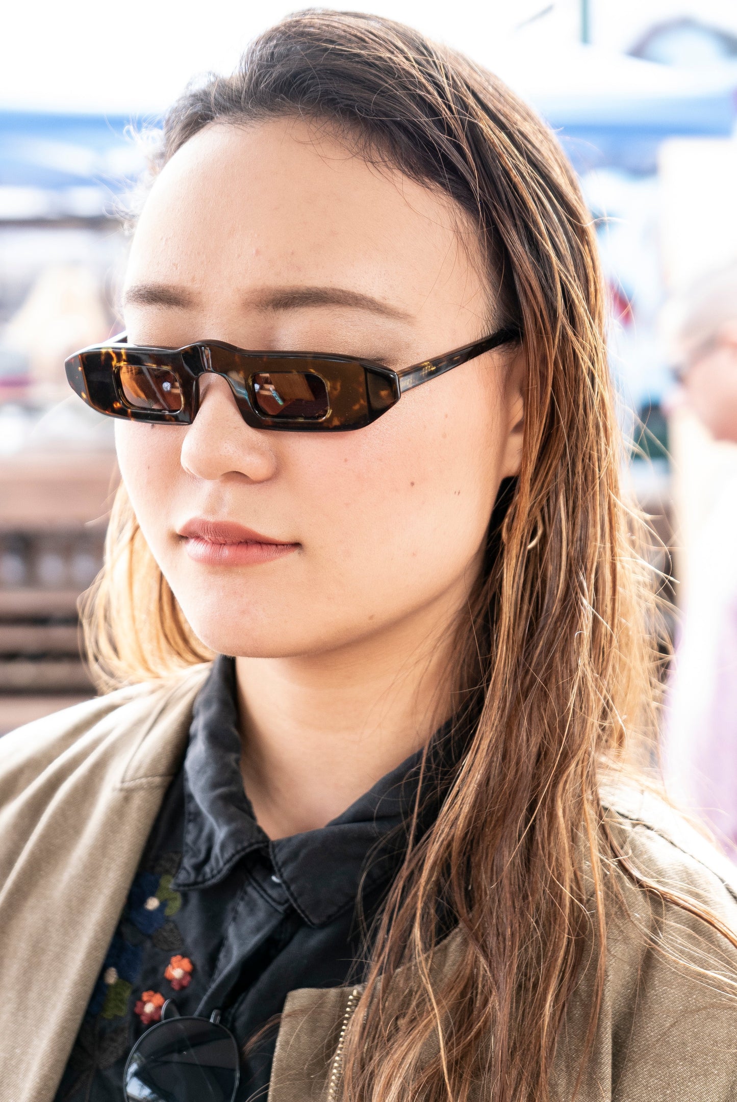 Tortoiseshell Polarized Steampunk Sunglass - Hitomi