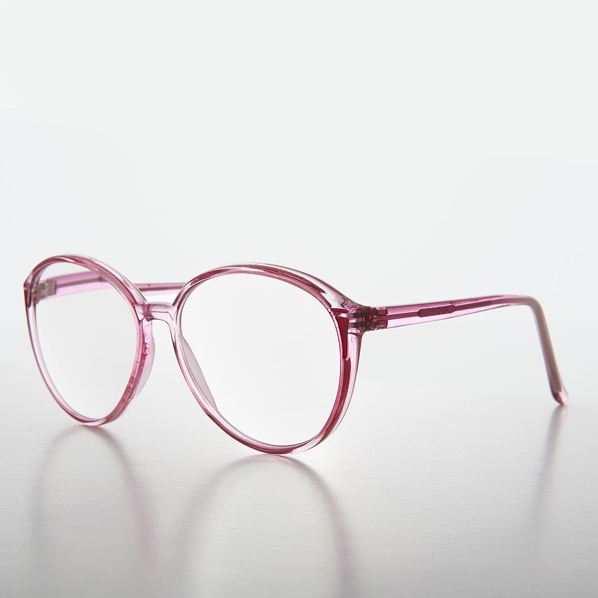 Round Oversized Clear Women's Clear Lens Glasses - Virginia