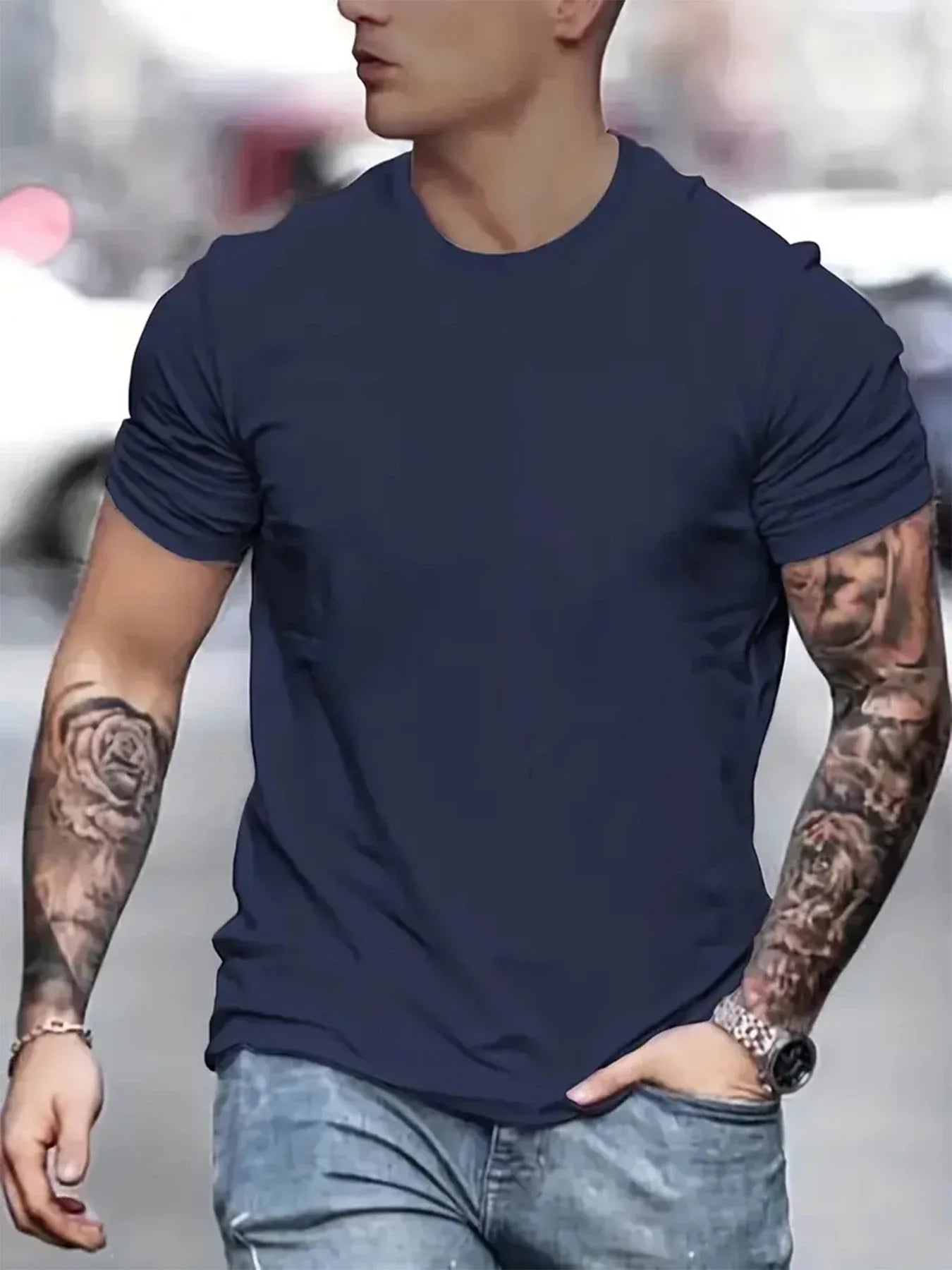 Cotton T Shirts men Five Half Sleeve Women Summer T-shirt Loose Short-sleeved Casual Basic Shirt O Neck Solid Color Oversize