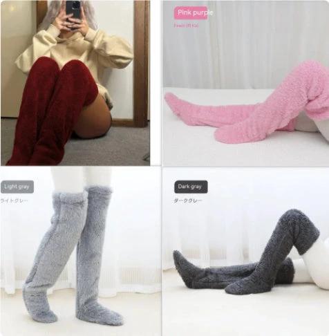 Cozy Winter Knee-High Fuzzy Socks for Cold-Proof Comfort