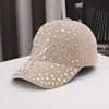2027 NEW KJ Wholesale Sparkle Bling Rhinestone Studded Adjustable Baseball Caps Hats for Women Men Sport Dad Outdoor Sun Hat