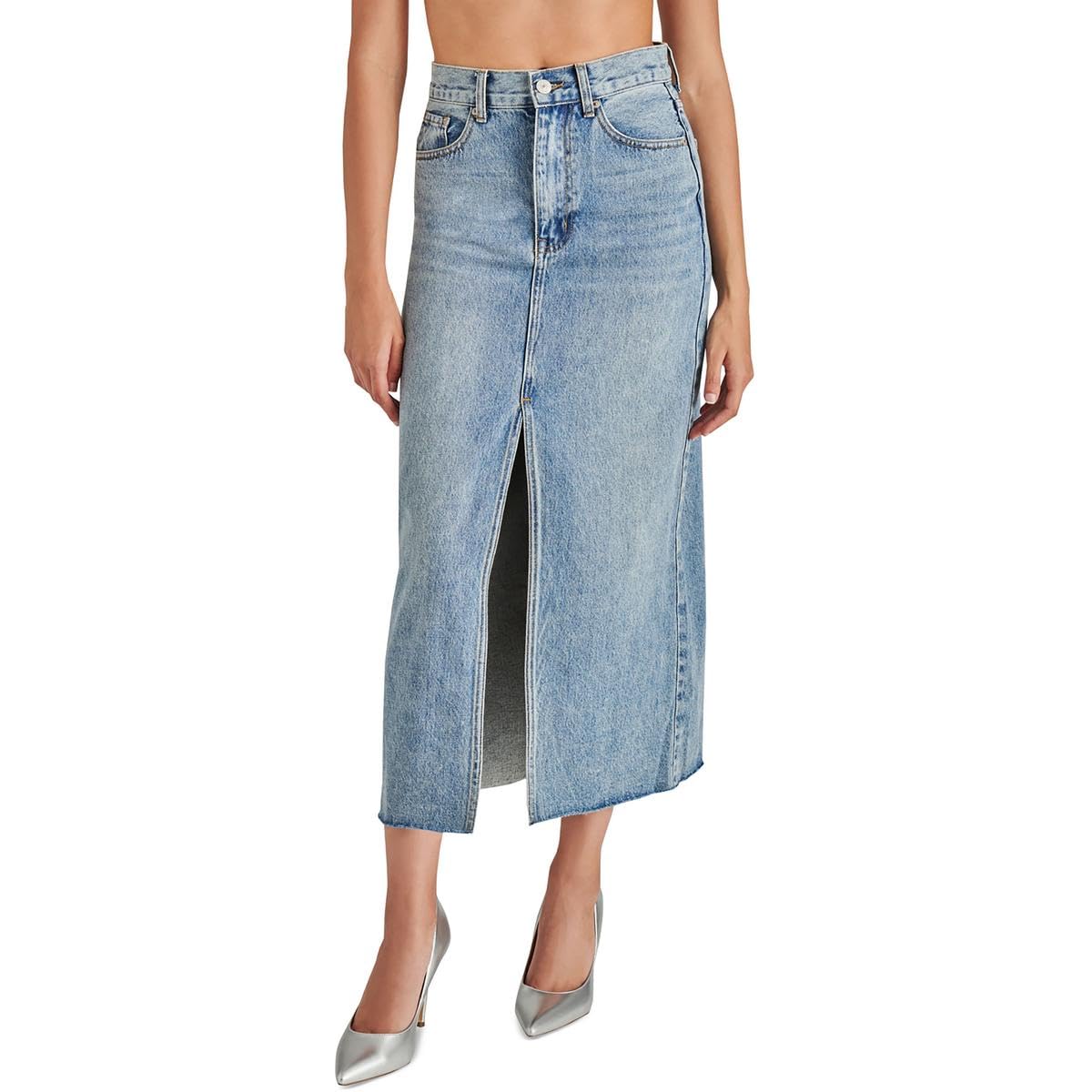Steve Madden Avani Women's Light Blue Denim Skirt
