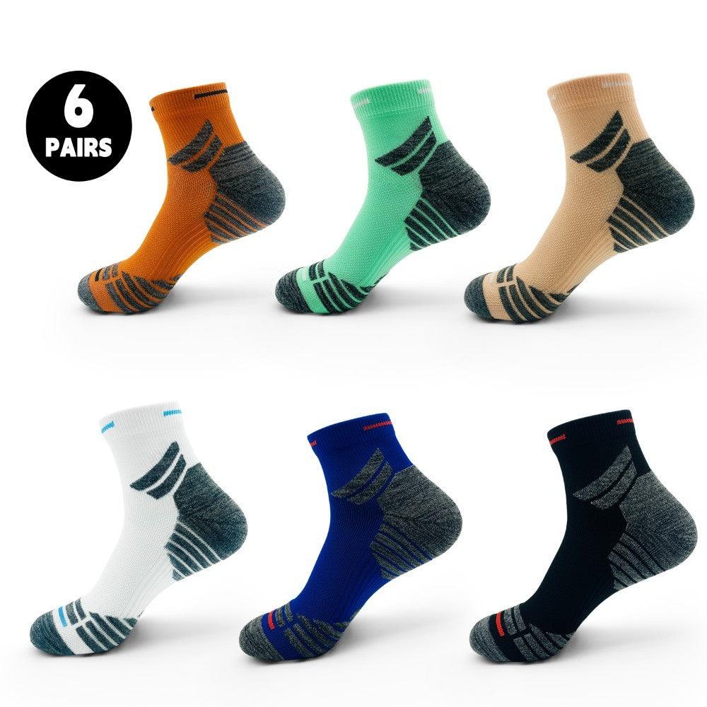 Men's Padded Ankle Socks - 6 Pairs of Performance Sports Running Socks for All-Day Comfort