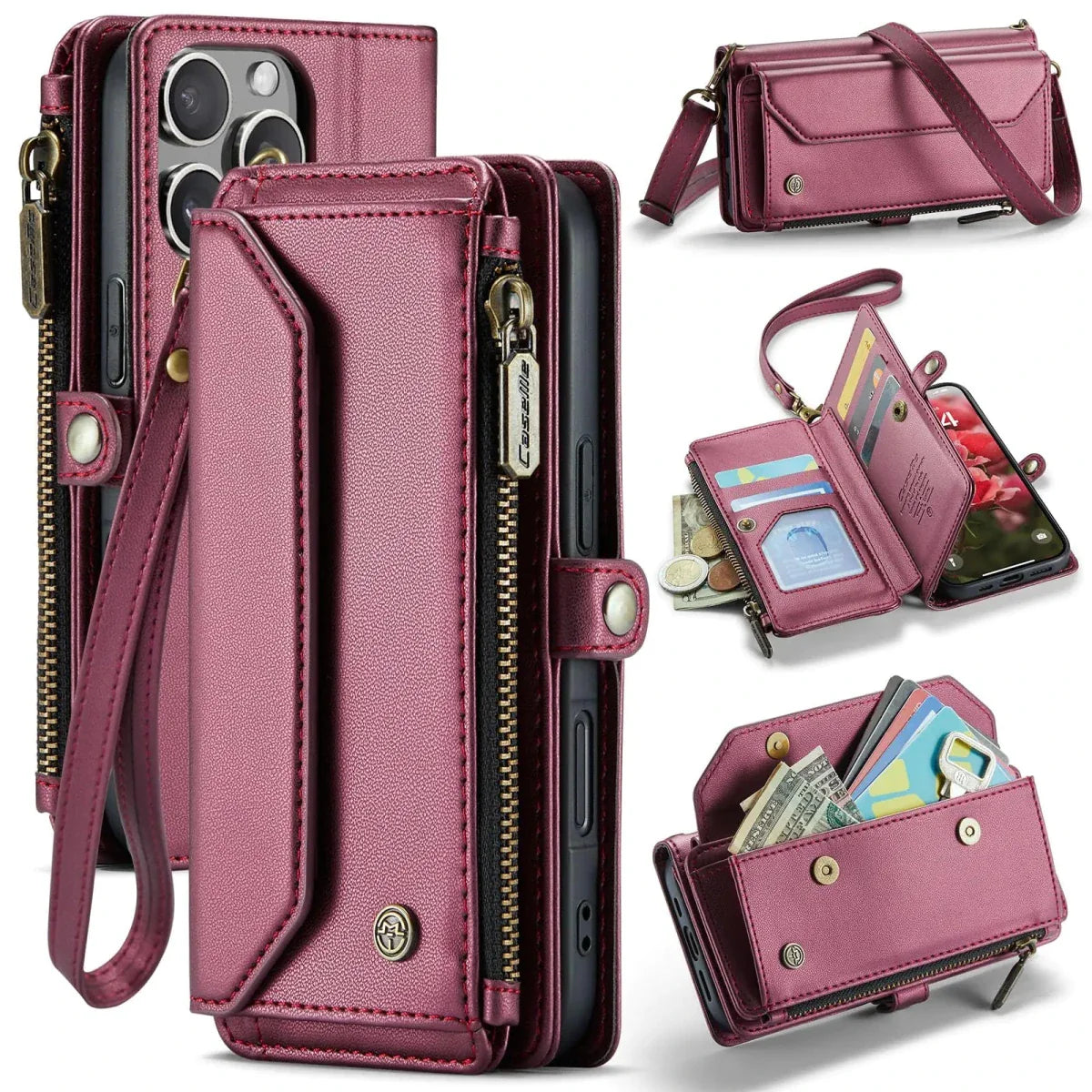 iPhone 16 Pro RFID Multi-Function Wallet Case