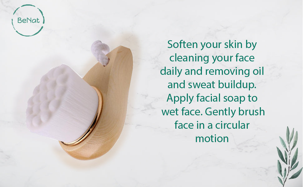 2-Pack Extra-Fine Facial Brush with Bamboo Handle
