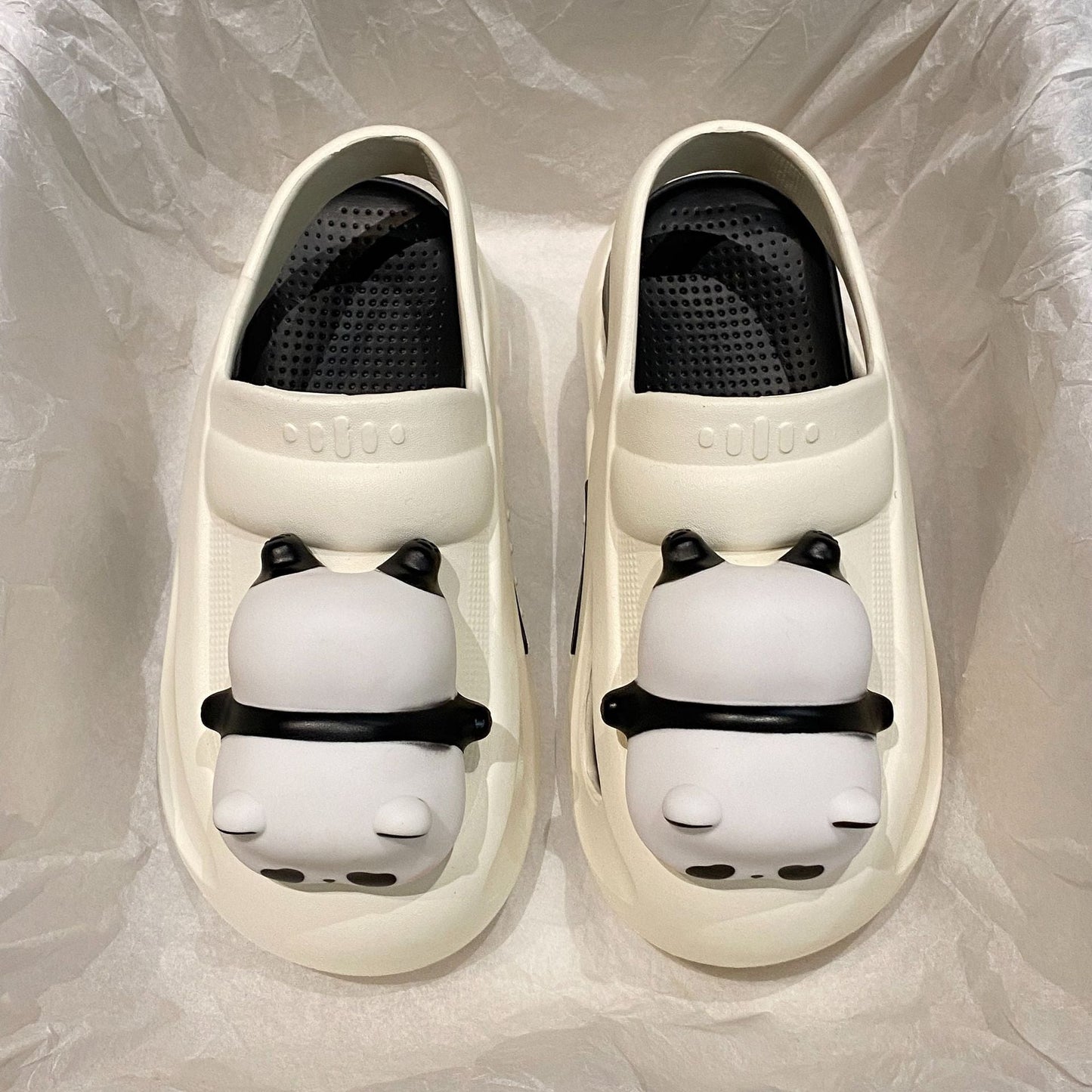 Cute Slipper With Panda Lamp Summer Sandals Femme Light Funny Woman Slippers Shoes Women