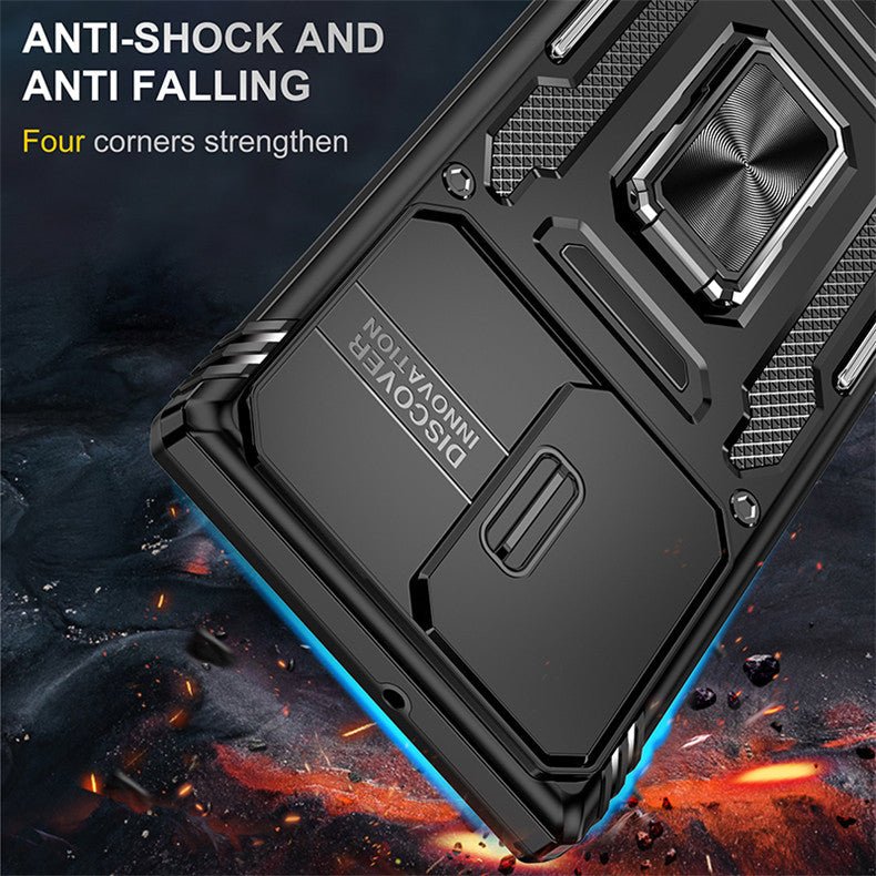 Sliding Window Ring Bracket Multifunctional Phone Case