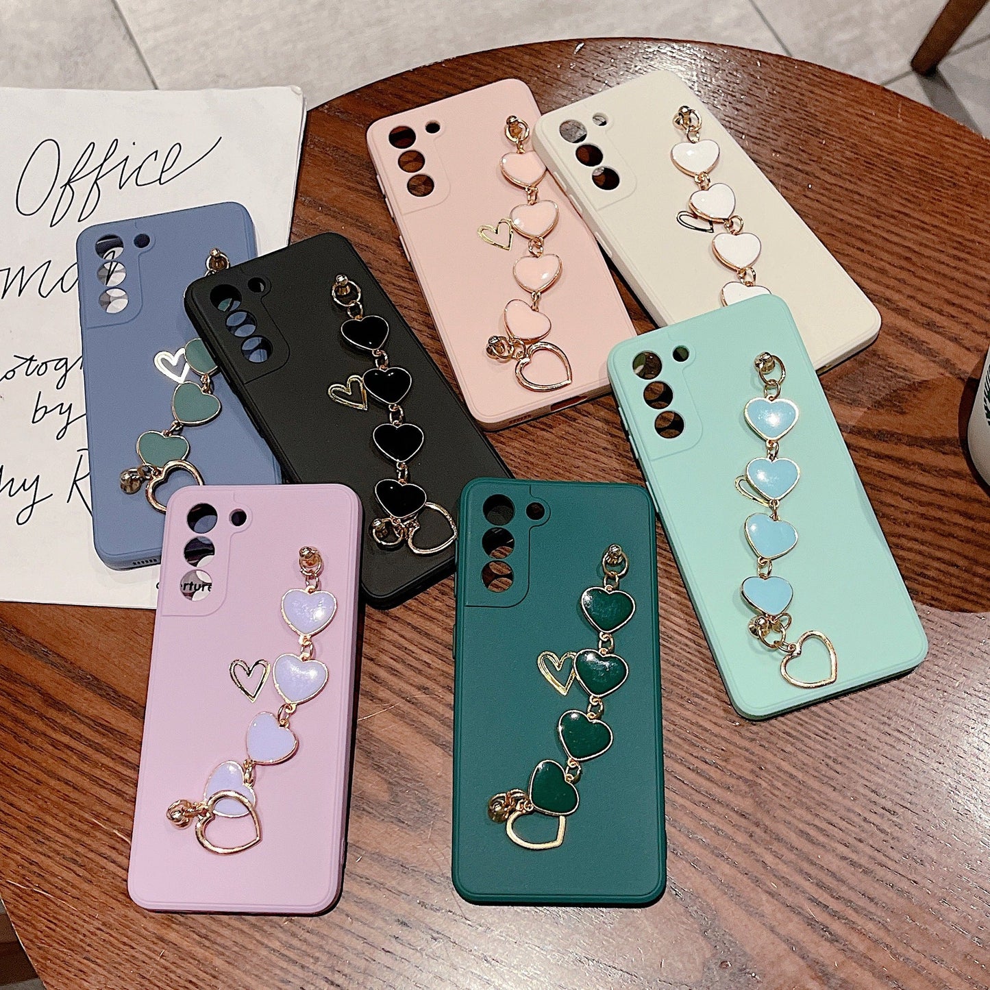 Love Chain Phone Case Bronzing Hollow Drop Resistant