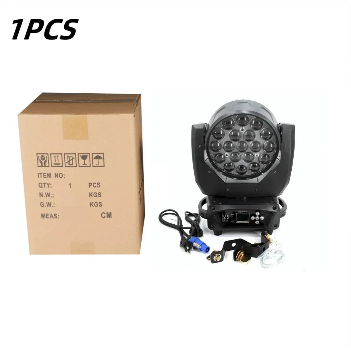 19x15W RGBW 4in1 Beam Wash Zoom Circle Control LED Moving Head Light Professional Machine DMX512 DJ Bar Stage Lights Effect