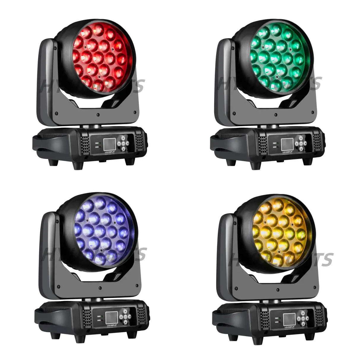 19x15W RGBW 4in1 Beam Wash Zoom Circle Control LED Moving Head Light Professional Machine DMX512 DJ Bar Stage Lights Effect