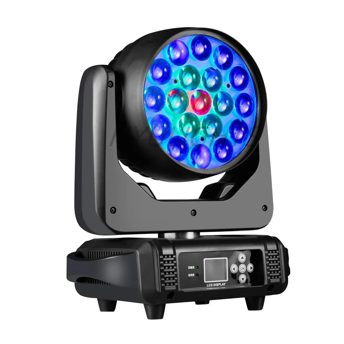 19x15W RGBW 4in1 Beam Wash Zoom Circle Control LED Moving Head Light Professional Machine DMX512 DJ Bar Stage Lights Effect