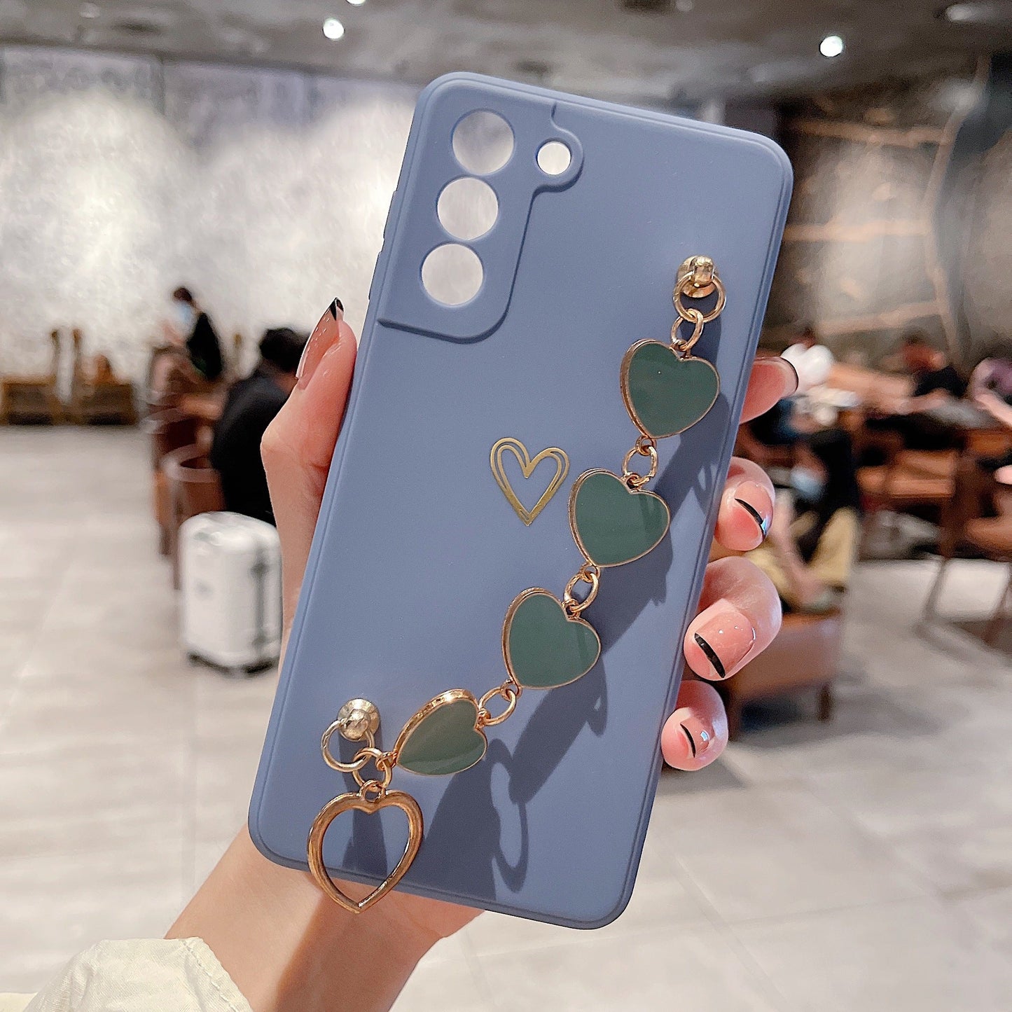 Love Chain Phone Case Bronzing Hollow Drop Resistant