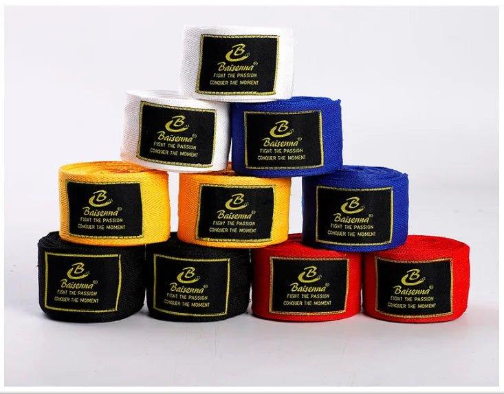 2PCS 1.5/2/3/5M Boxing Training Bandages Cotton Sports Bandages Sanda Kick Boxing Mma Hand Gloves Wraps Belt Boxing Sports Strap