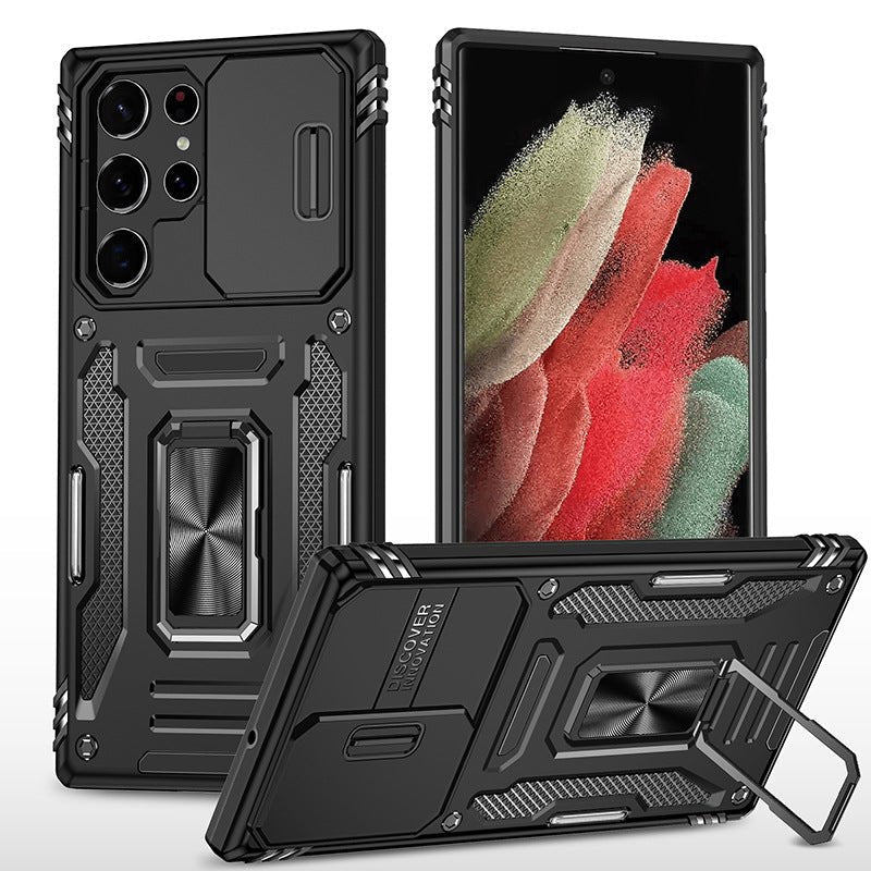 Sliding Window Ring Bracket Multifunctional Phone Case