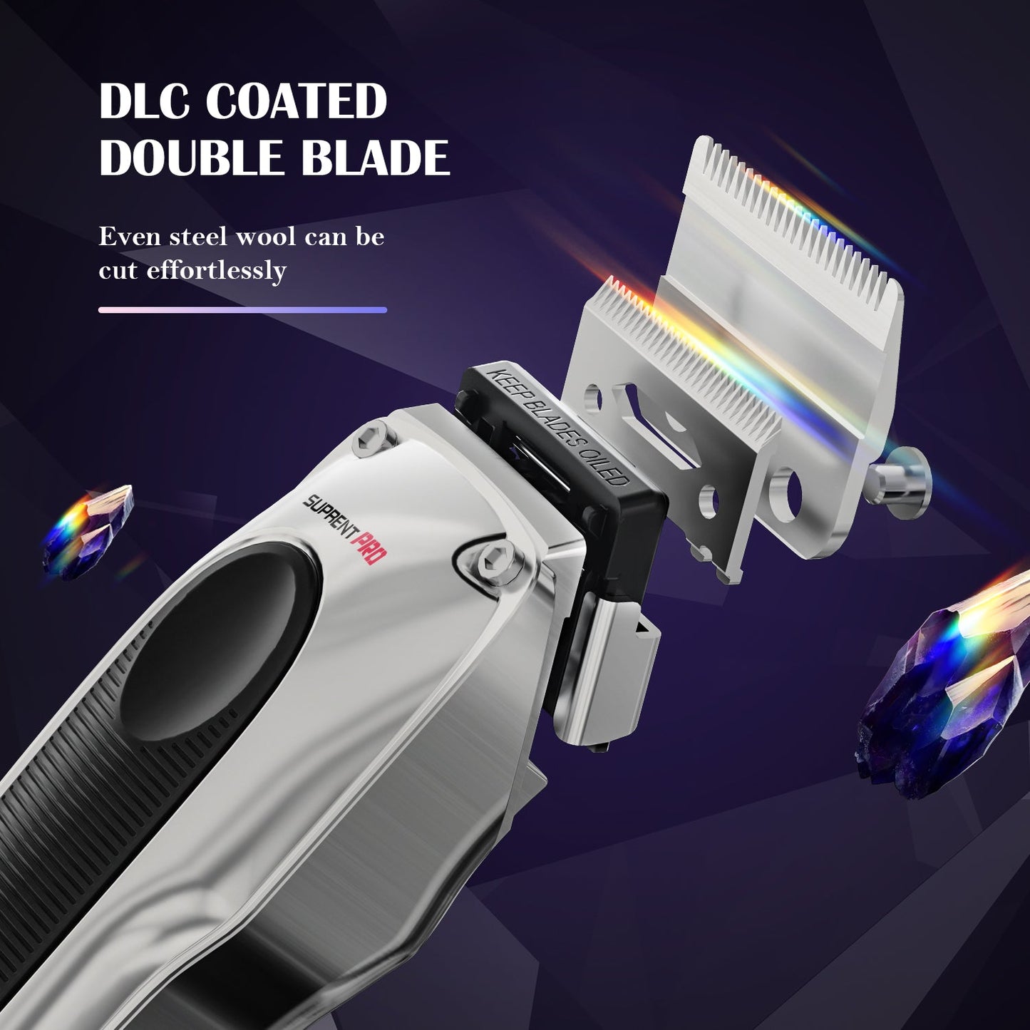 The Black Obsidian Professional Clipper and Trimmer Set - HC776SX