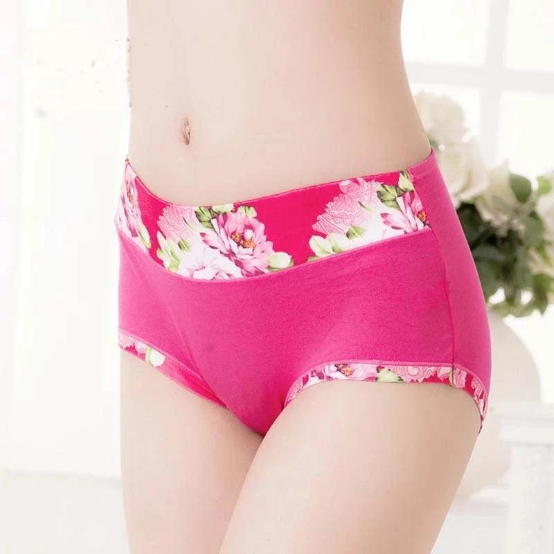 5Pcs Print Panties Women's Underwear Cute Cotton Panties Plus Size Briefs Girl Ladies Lingeries Panty Sexy Underpants For  Women