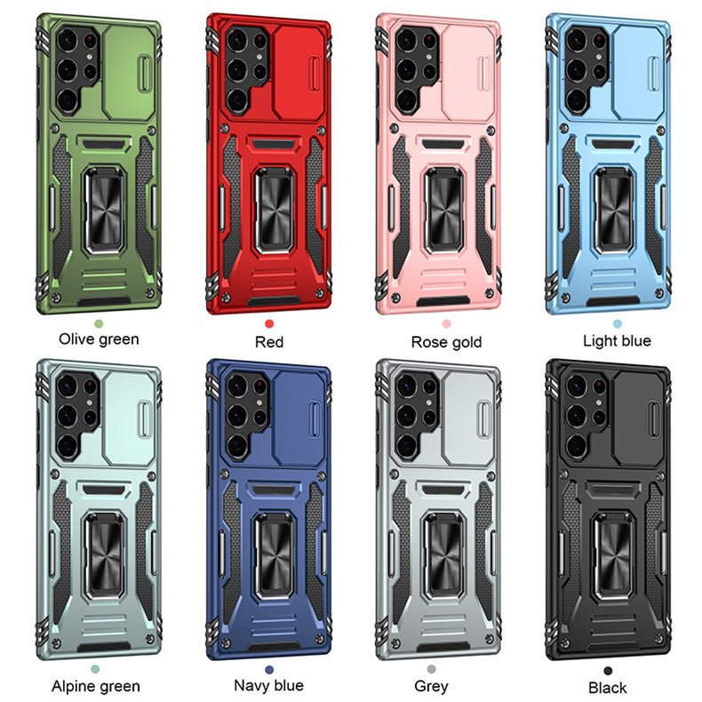 Sliding Window Ring Bracket Multifunctional Phone Case
