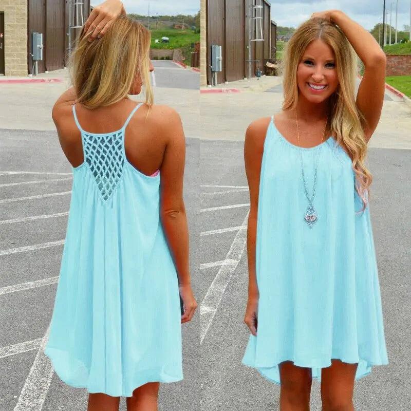 Seaside Dream Chiffon Sundress - Effortless Elegance for Sunny Days