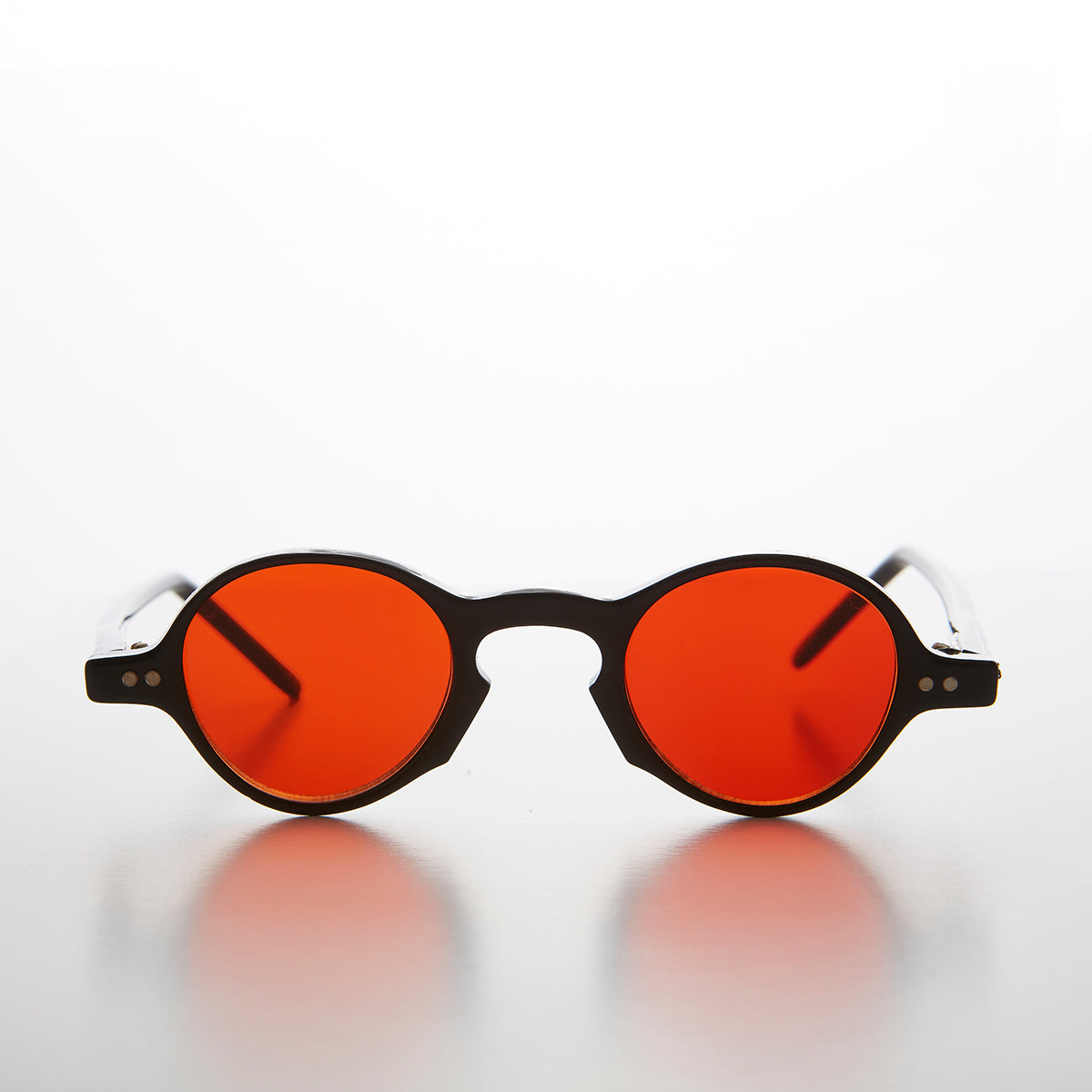 Small Spectacle Sunglass with Color Tinted Lens - Augie