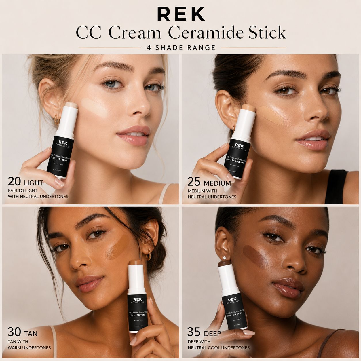 REK Vegan Ceramide Stick Foundation CC Cream