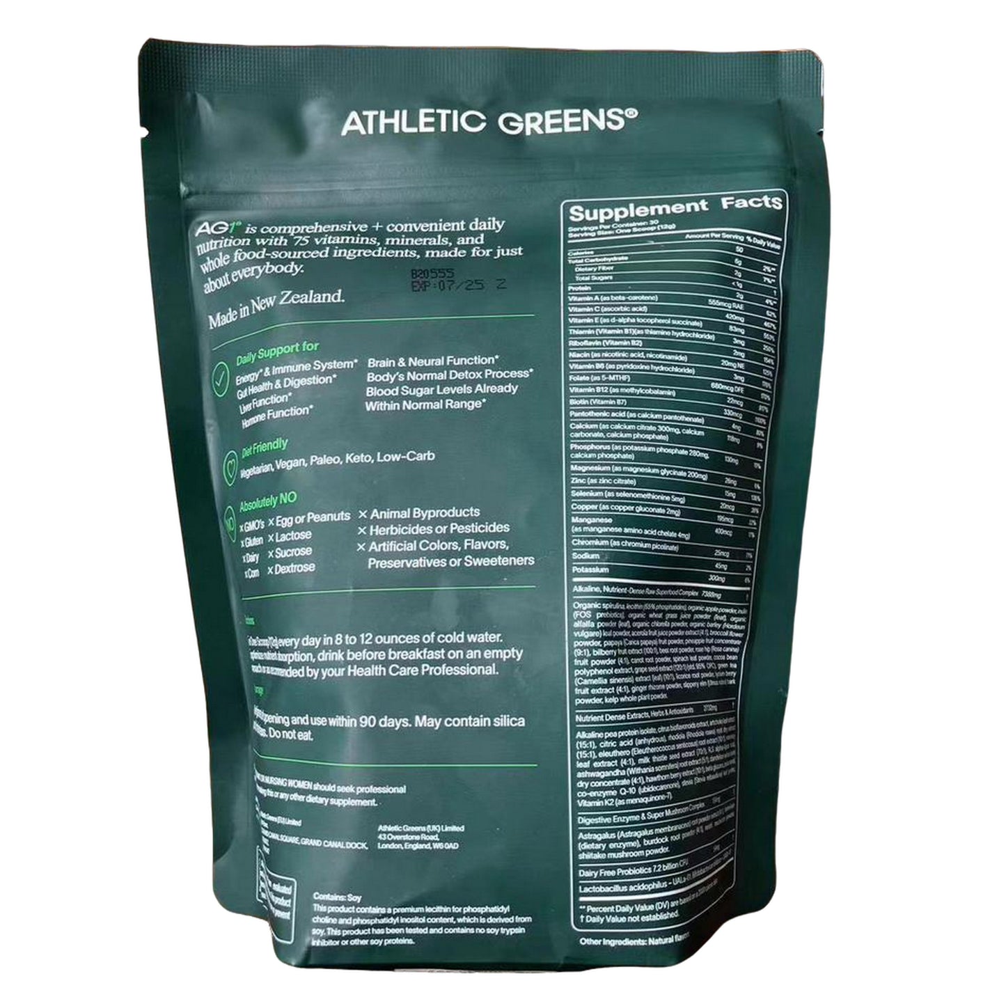 AG1 Athletic Greens 12.7 oz 360g Powder Supplement pack of 2 (free shipping)
