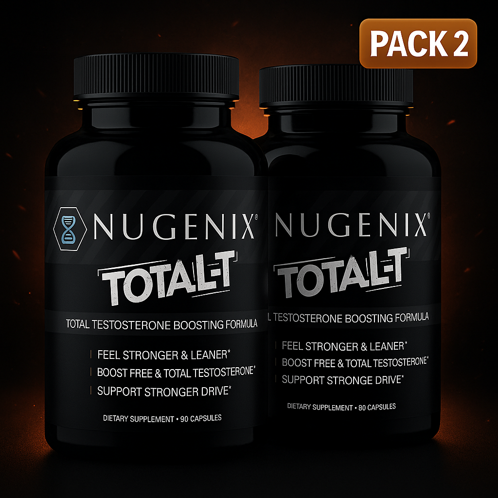 Nugenix Total-T - Free & Total Testosterone Booster - 90 Count (Two Pack) - Enhances Lean Muscle Mass &amp; Male Vitality