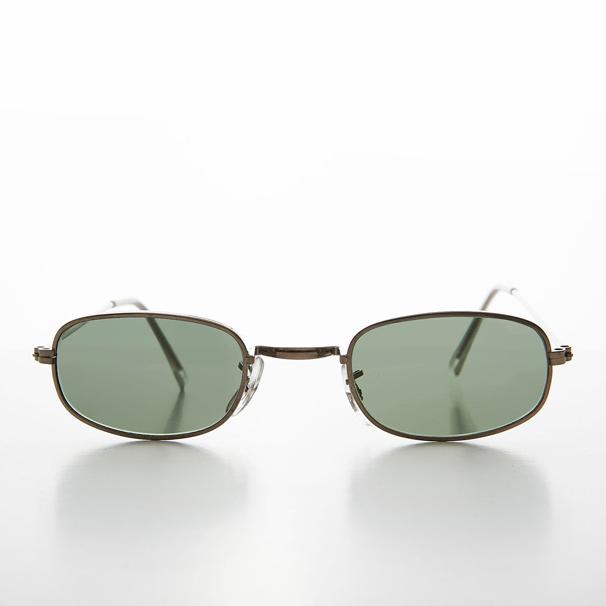 Rectangular Frame 90s Vintage Sunglass with Glass Lens - Declan