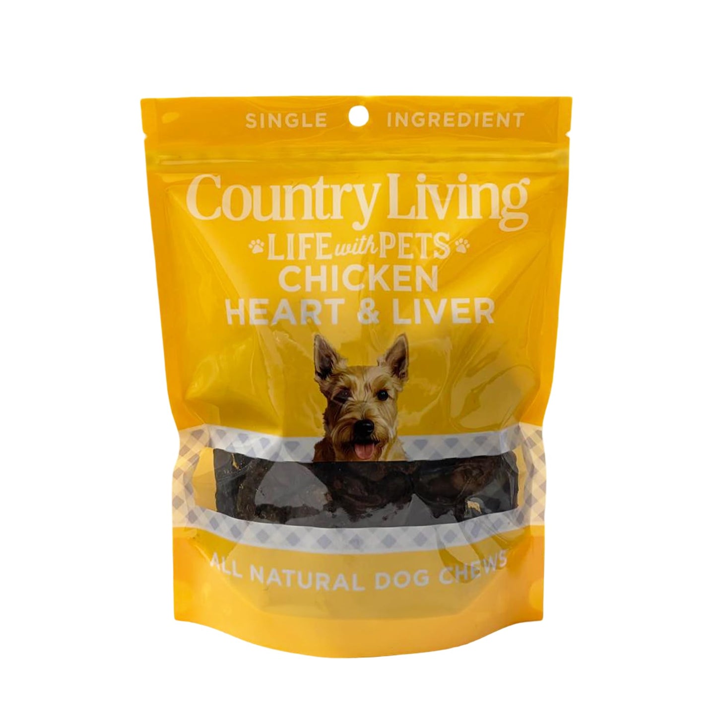 Country Living Dehydrated Chicken Hearts & Livers Dog Treats – 9oz Bag – 100% Natural, High-Protein, Single-Ingredient – Grain-Free, Healthy Training & Reward Treats – No Preservatives or Additives