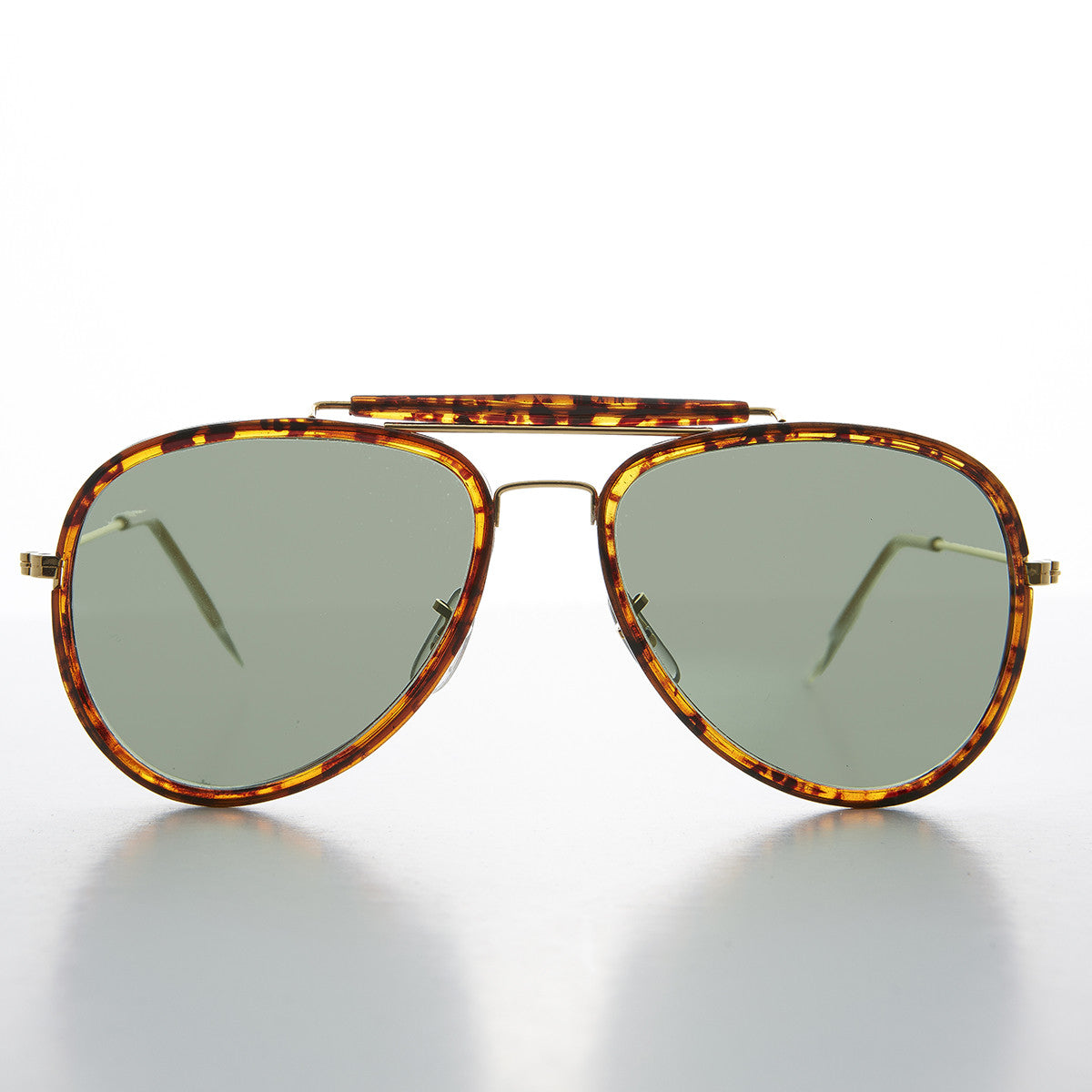 Large Wrapped Aviator with Glass Lens - Edwards