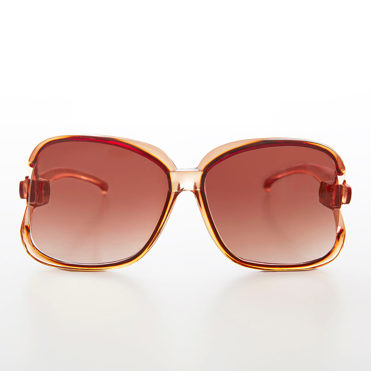 Oversized Square Clear Frame Vintage Sunglasses - Ibiza 1