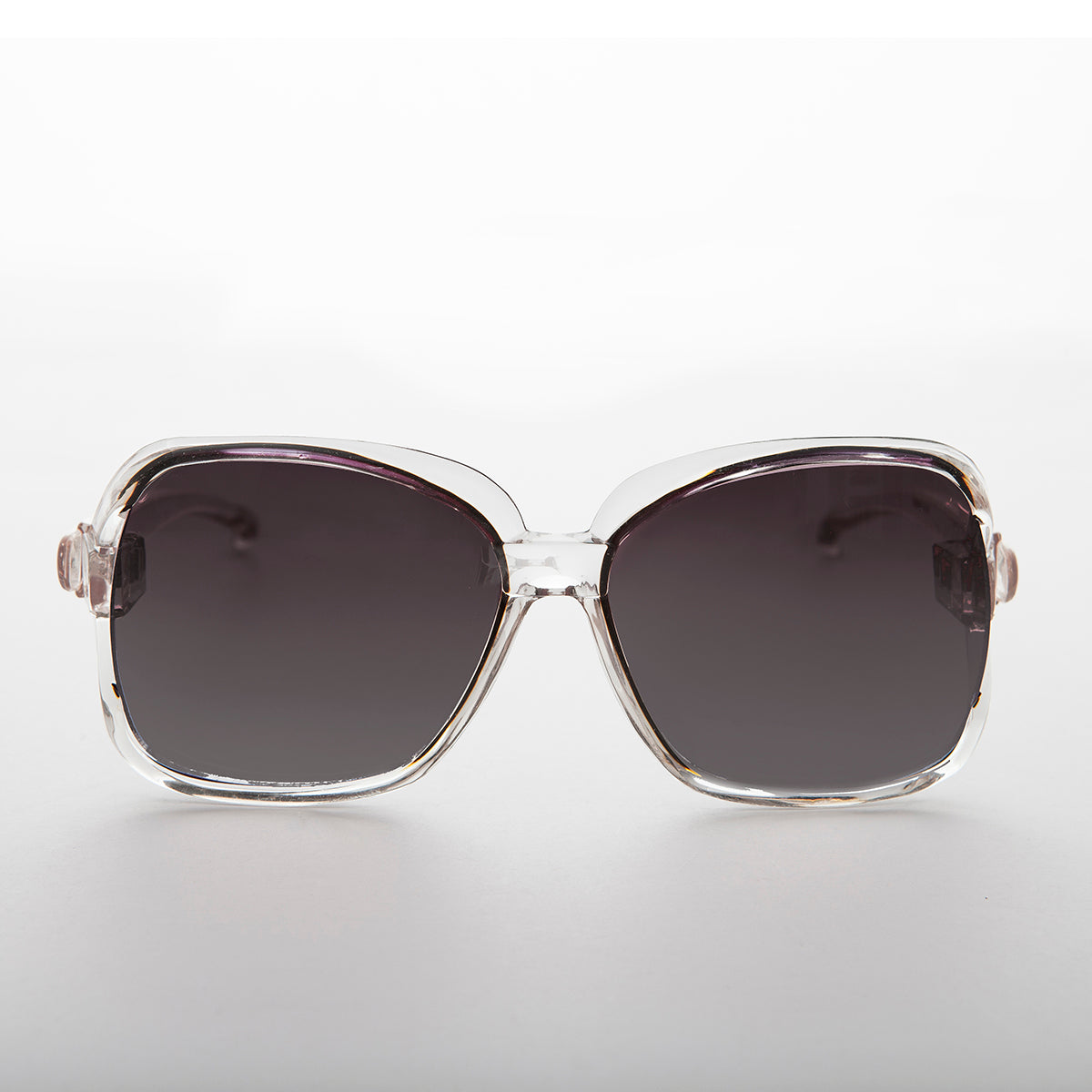 Oversized Square Clear Frame Vintage Sunglasses - Ibiza 1