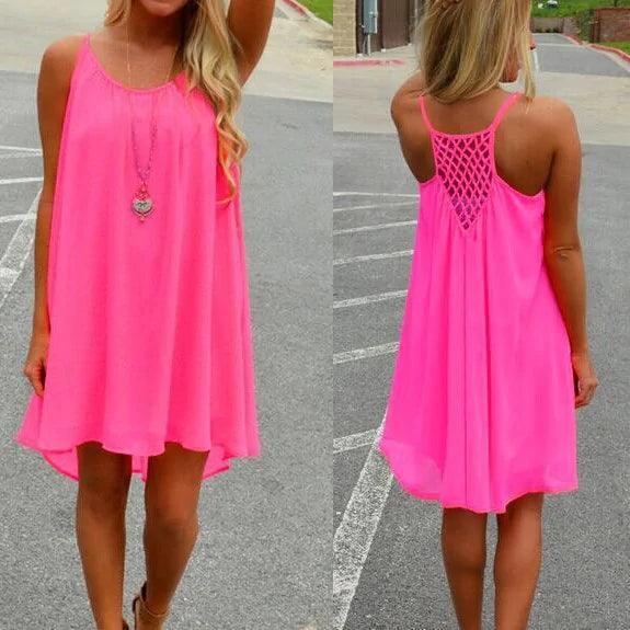 Seaside Dream Chiffon Sundress - Effortless Elegance for Sunny Days