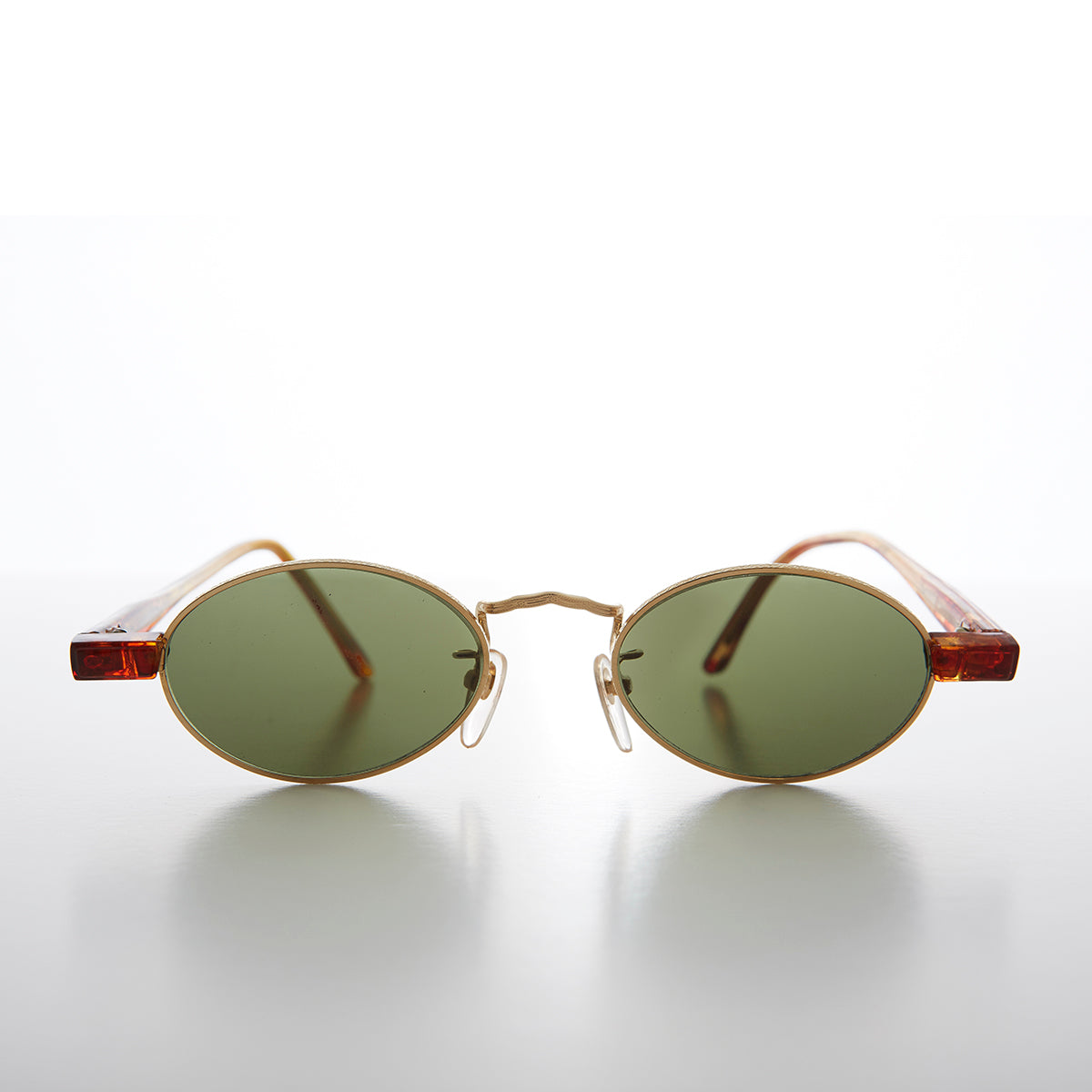 Small Oval Spectacle Style Vintage Sunglasses - Larkin