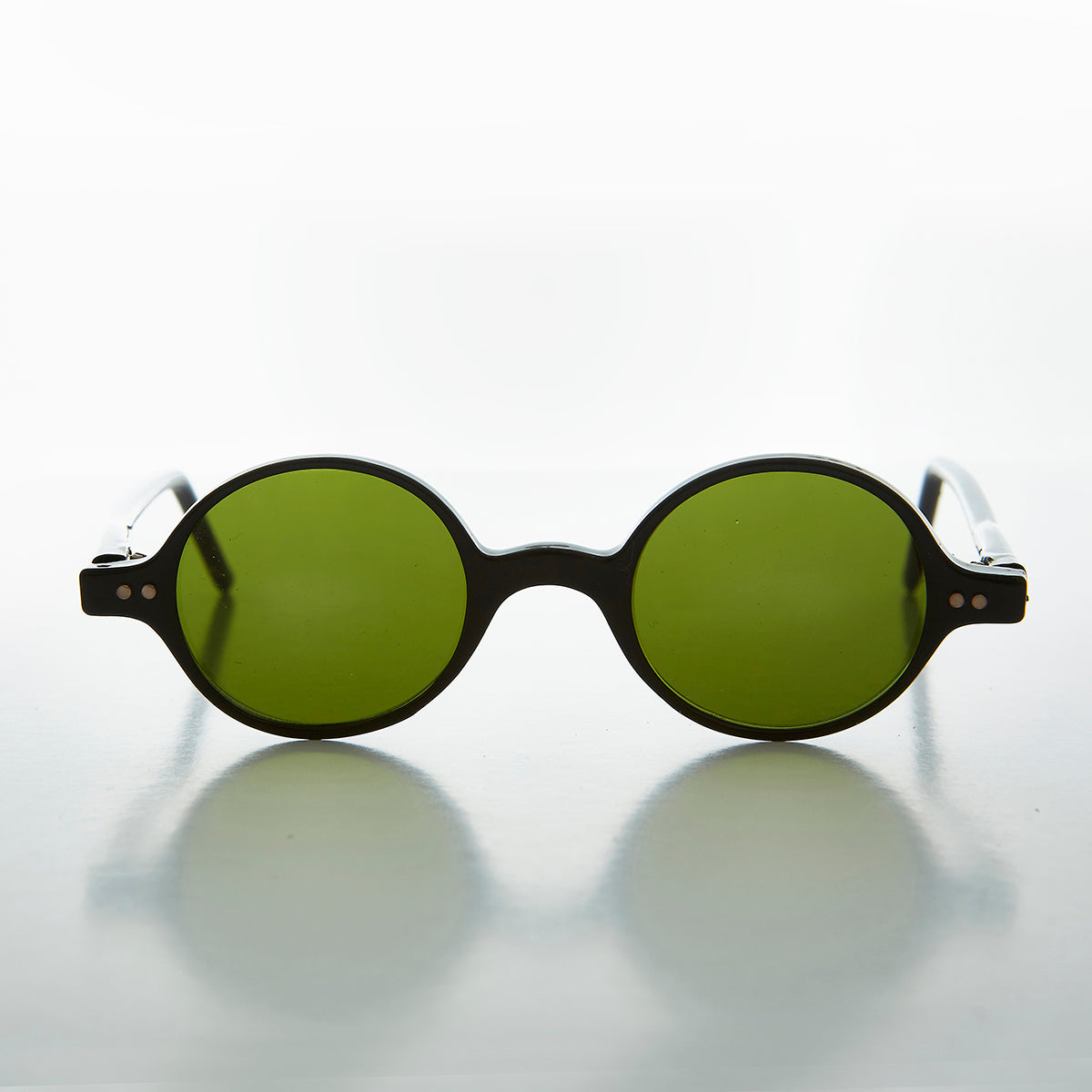 Small Round Spectacle Sunglass with Color Tinted Lens - Owen
