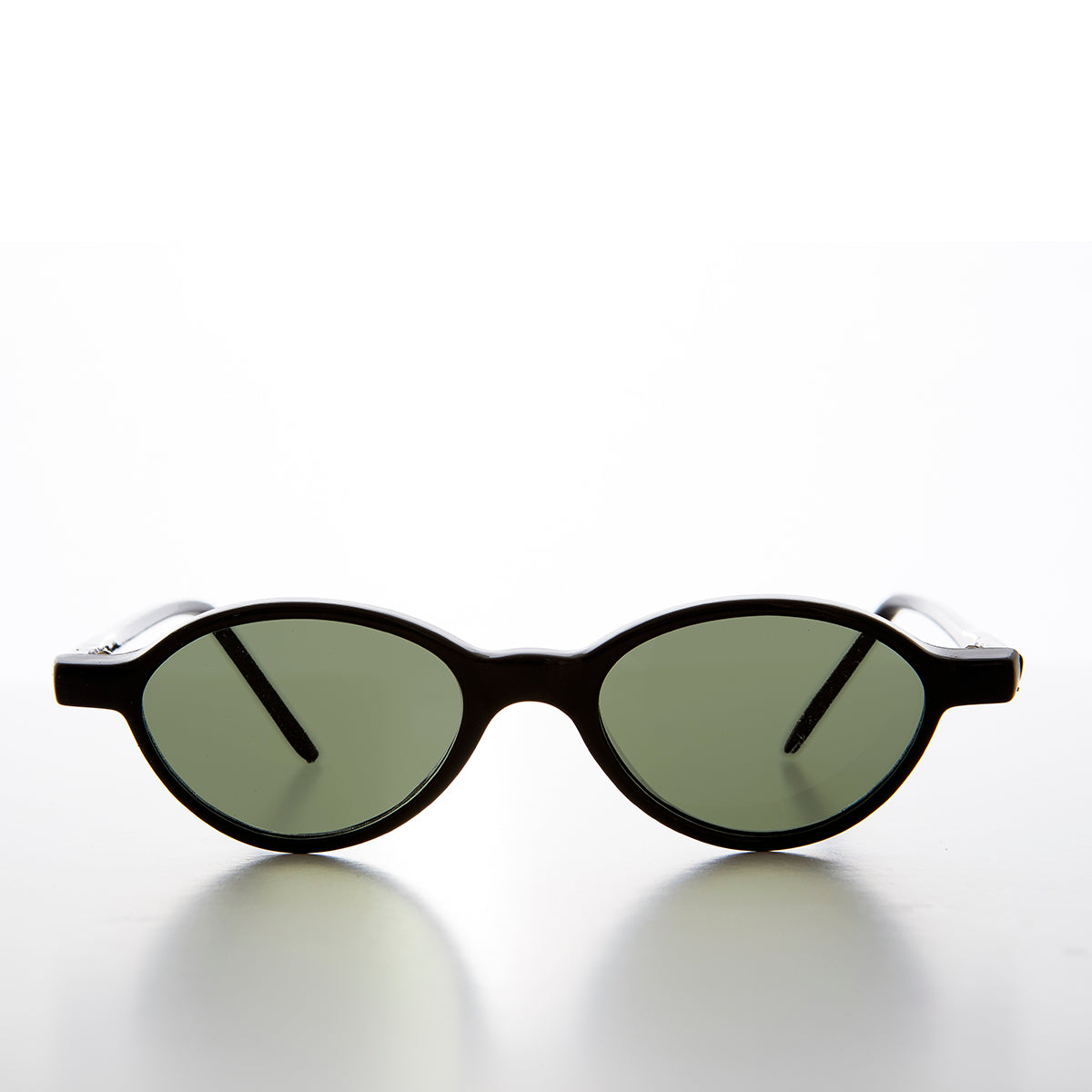 Small Oval Slim Edgy Hipster Vintage 1990s Sunglass -  Payton