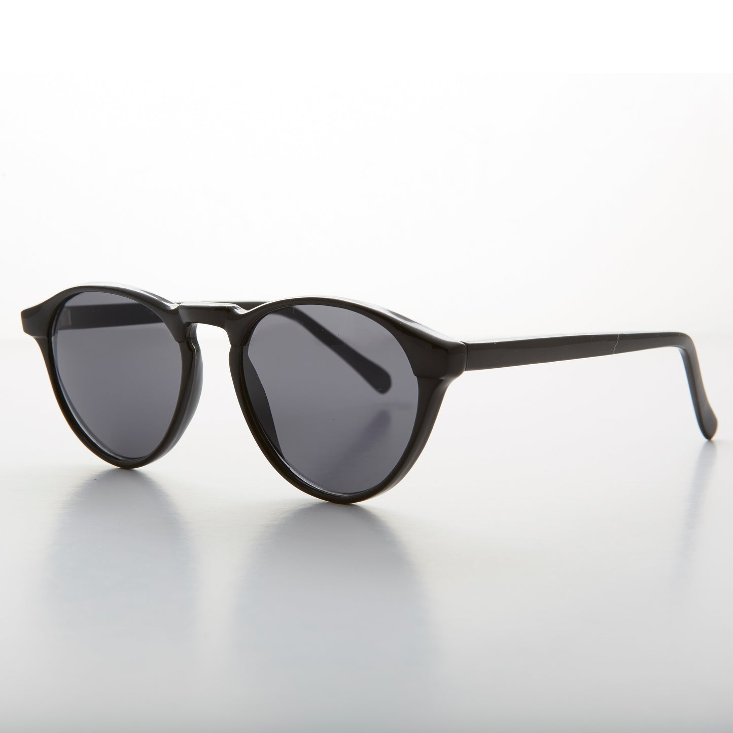 Horn Rim Round Dapper Pantos Vintage Sunglasses - Randy