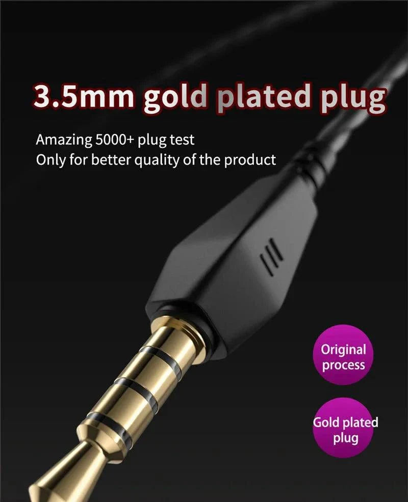 QKZ AK6 HiFi Wired Earphones - Copper Driver with Microphone