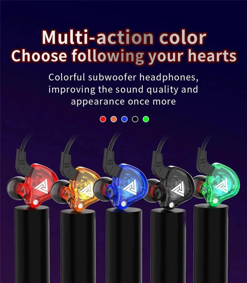QKZ AK6 HiFi Wired Earphones - Copper Driver with Microphone