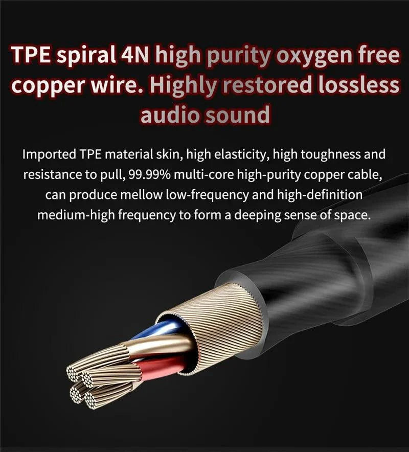 QKZ AK6 HiFi Wired Earphones - Copper Driver with Microphone