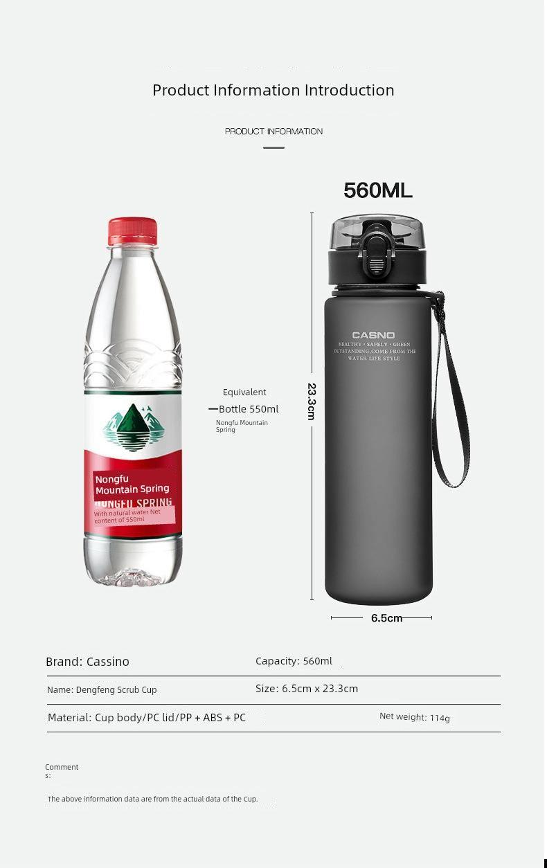 Casino Frosted Sports Water Cup Plastic Handy Cup Men and Women Creativity Portable Student Kettle with Lid Sports Bottle