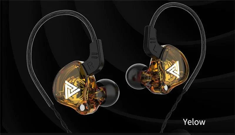 QKZ AK6 HiFi Wired Earphones - Copper Driver with Microphone