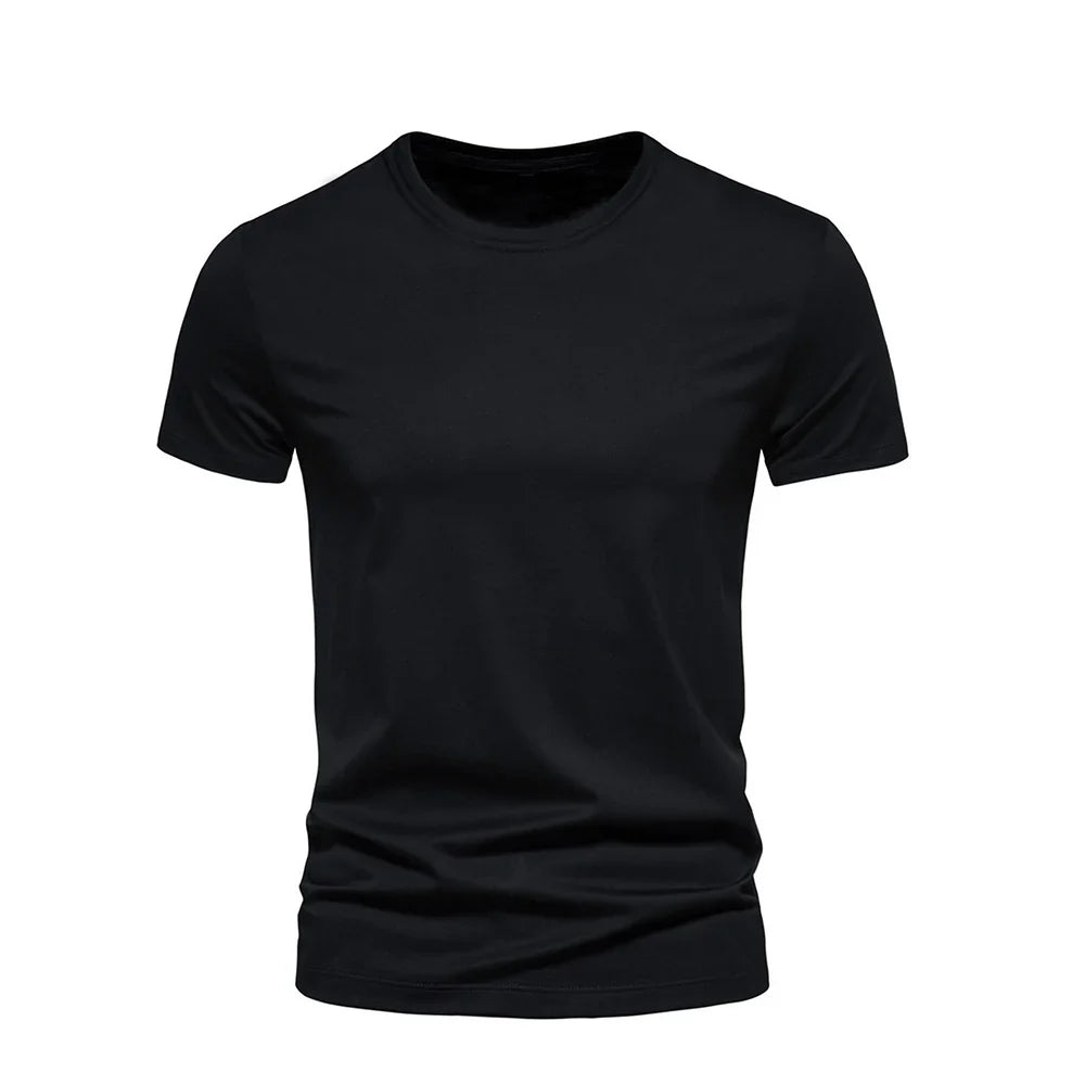 Cotton T Shirts men Five Half Sleeve Women Summer T-shirt Loose Short-sleeved Casual Basic Shirt O Neck Solid Color Oversize