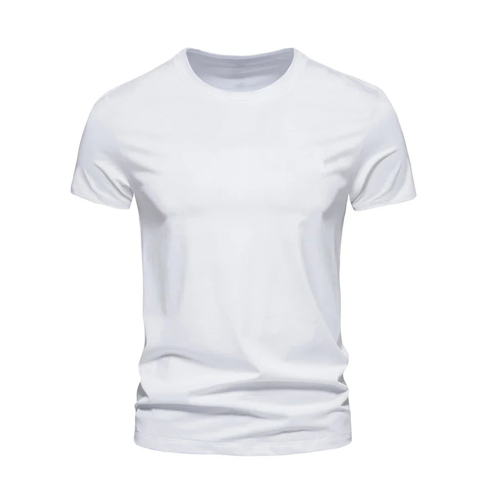 Cotton T Shirts men Five Half Sleeve Women Summer T-shirt Loose Short-sleeved Casual Basic Shirt O Neck Solid Color Oversize