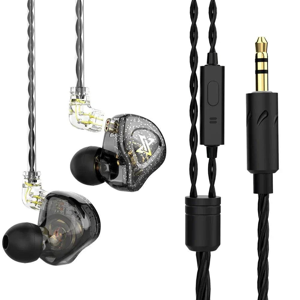 QKZ AK6 HiFi Wired Earphones - Copper Driver with Microphone