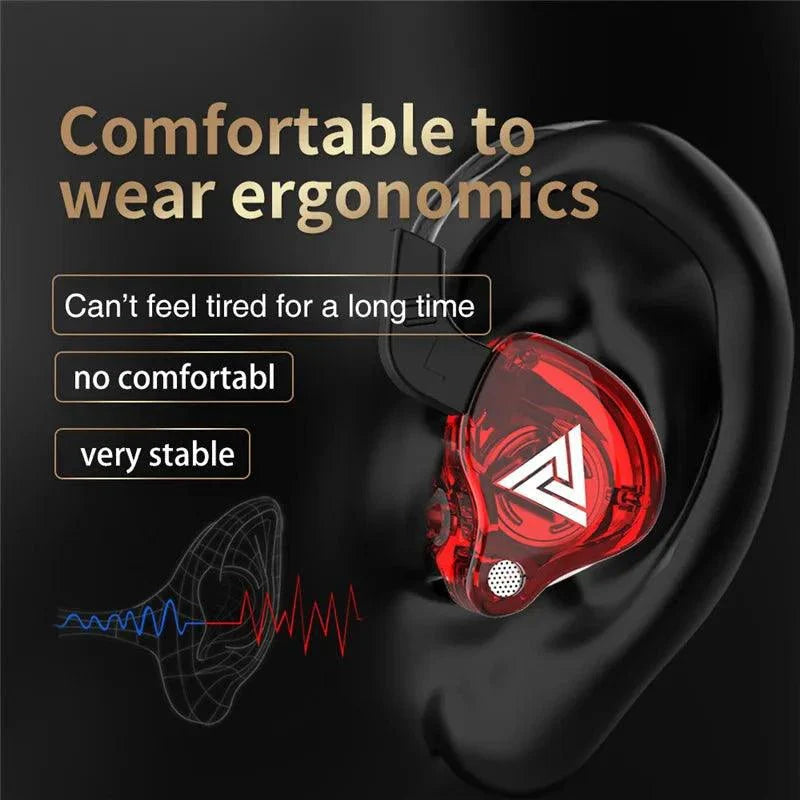 QKZ AK6 HiFi Wired Earphones - Copper Driver with Microphone