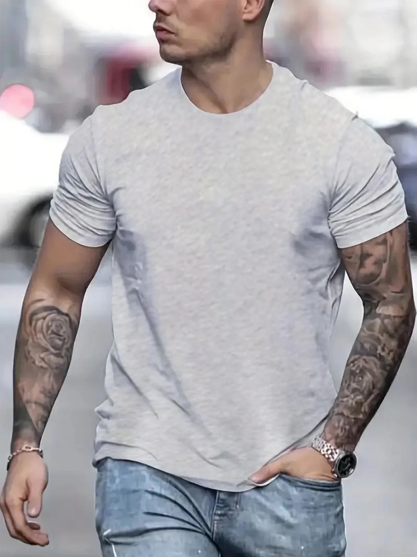 Cotton T Shirts men Five Half Sleeve Women Summer T-shirt Loose Short-sleeved Casual Basic Shirt O Neck Solid Color Oversize