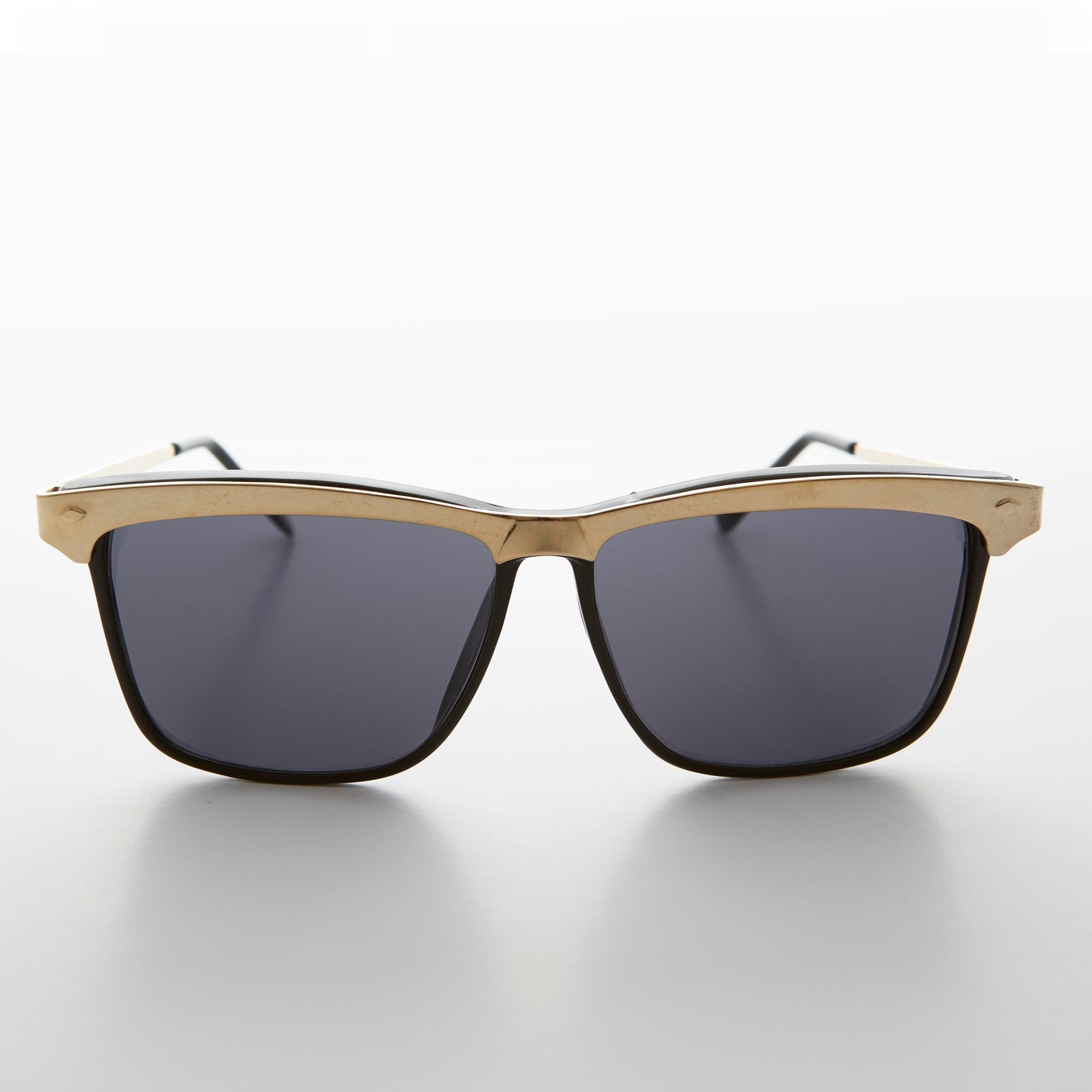 Gold Brow Line Vintage Sunglasses - Spinderella