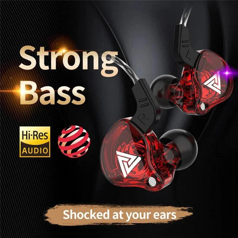 QKZ AK6 HiFi Wired Earphones - Copper Driver with Microphone