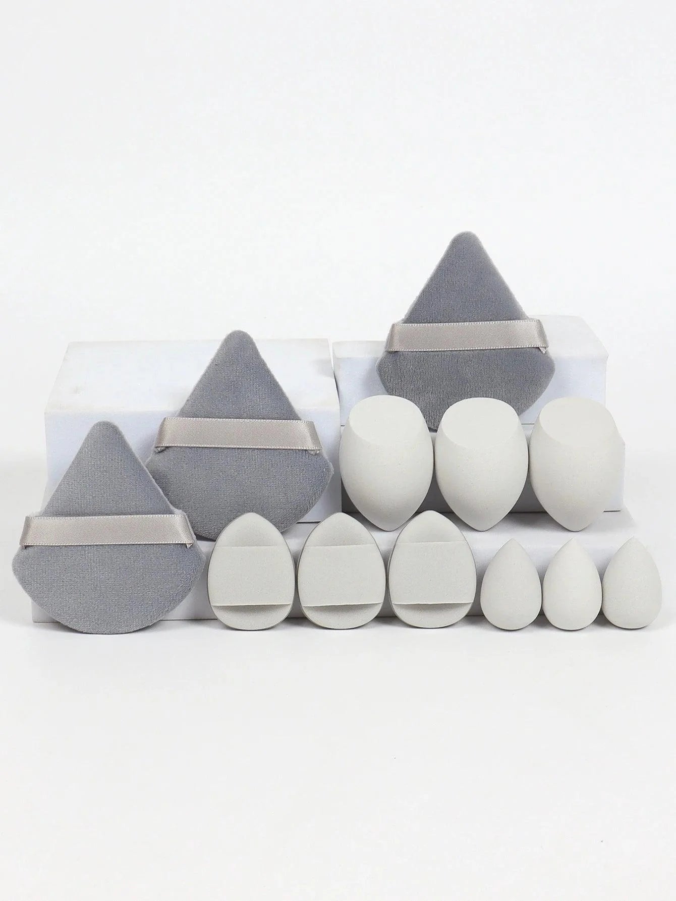 12 Piece All Purpose Makeup Sponge Set with Loose Powder Puffs Mini Air Cushion Puffs Beauty Eggs and Mini Beauty Sponges