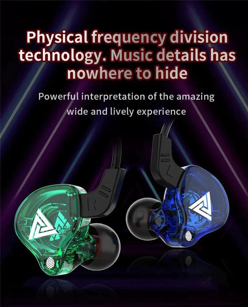 QKZ AK6 HiFi Wired Earphones - Copper Driver with Microphone